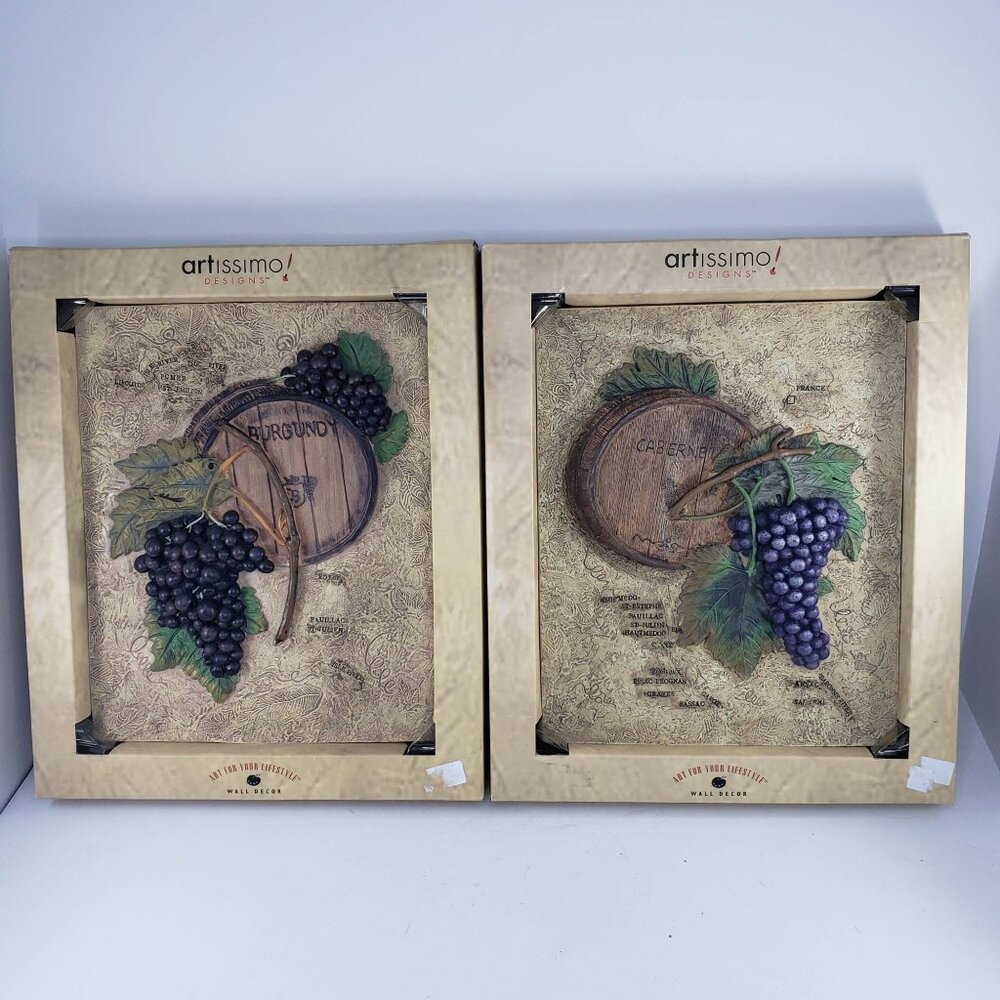 Artissimo Designs Grapes Burgundy Cabernet Wine Wall Decor Zachary Alexander
